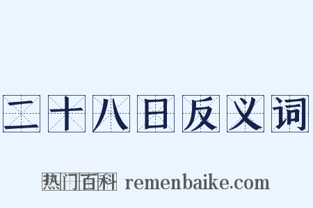 二十八日反义词是什么意思的图片